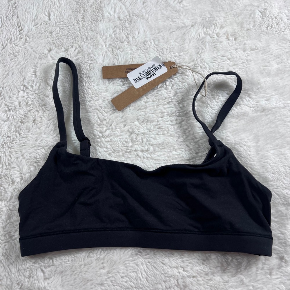 SKIMS Women's Fits Everybody Scoop Bralette Onyx Black Size XS BR-SCN-2025 NWT